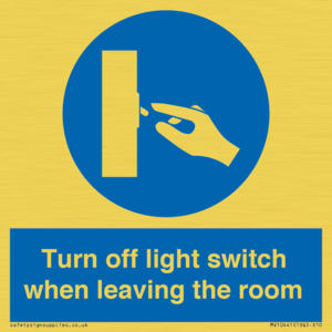 Turn off light switch when leaving the room